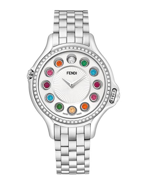 fendi crazy carats stainless steel diamond-bezel topaz watch|Fendi Crazy Carats Stainless Steel Diamond.